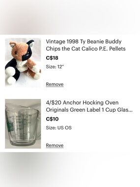Bundle of Chips the Cat & Vintage Measuring Cup with Flaws
